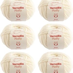 Fluffy Snow Yarn - Cream